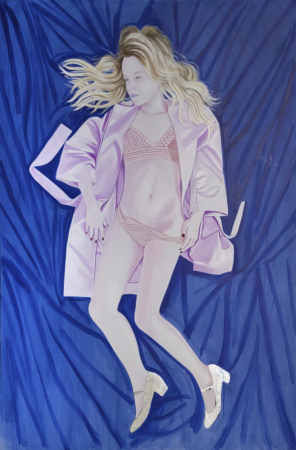 Anais huile et feuille daluminium sur toile oil and aluminum leaf on canvas 195x130cm