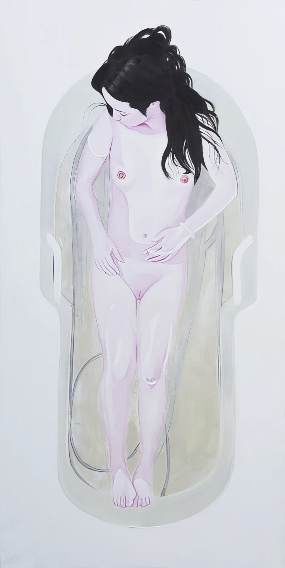 Bath 2012 2015 huile sur toile oil on canvas 195x97cm