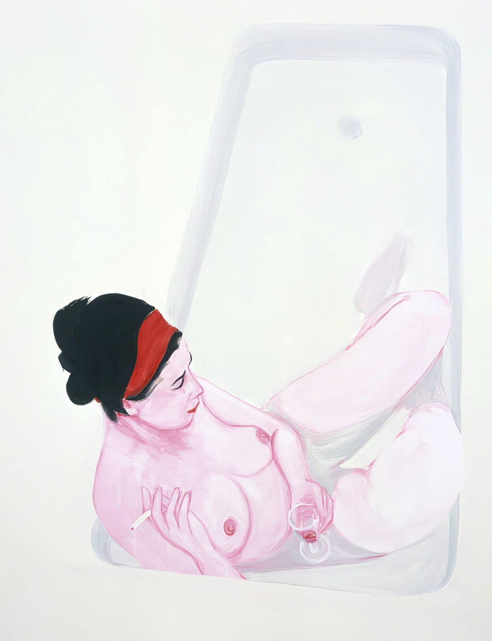 Deborah in her bath 2006 huile et glycero sur toile oil and glycero on canvas 116x89 cm