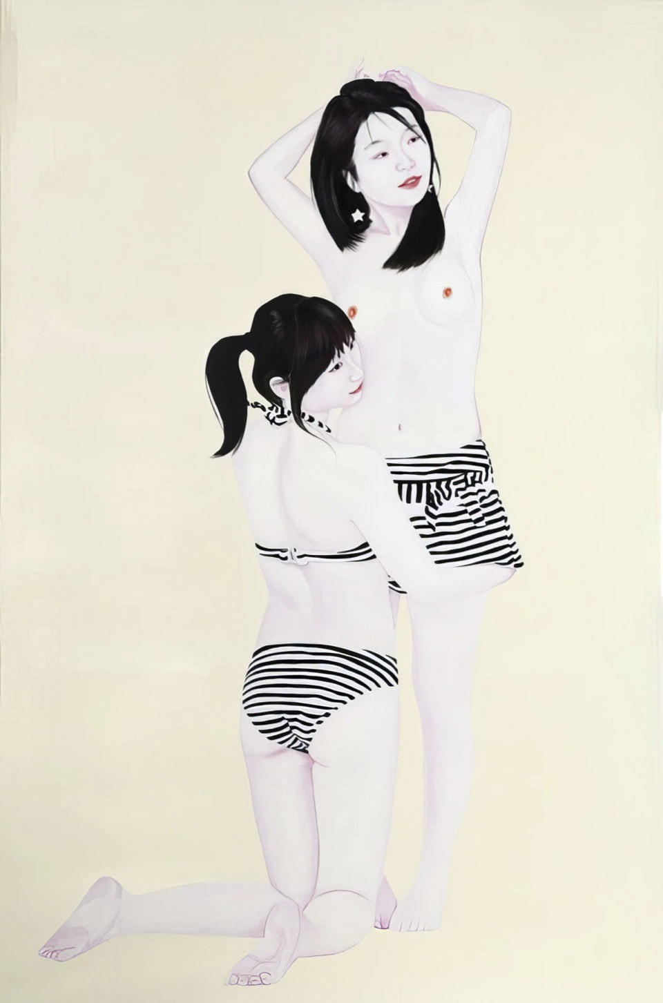 Jing and Ziqiao 2010 Huile et laque sur toile oil and lacquer on canvas 195x130 cm