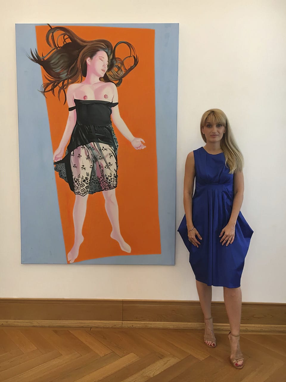 The curator of the exhibition Oana Ionel
