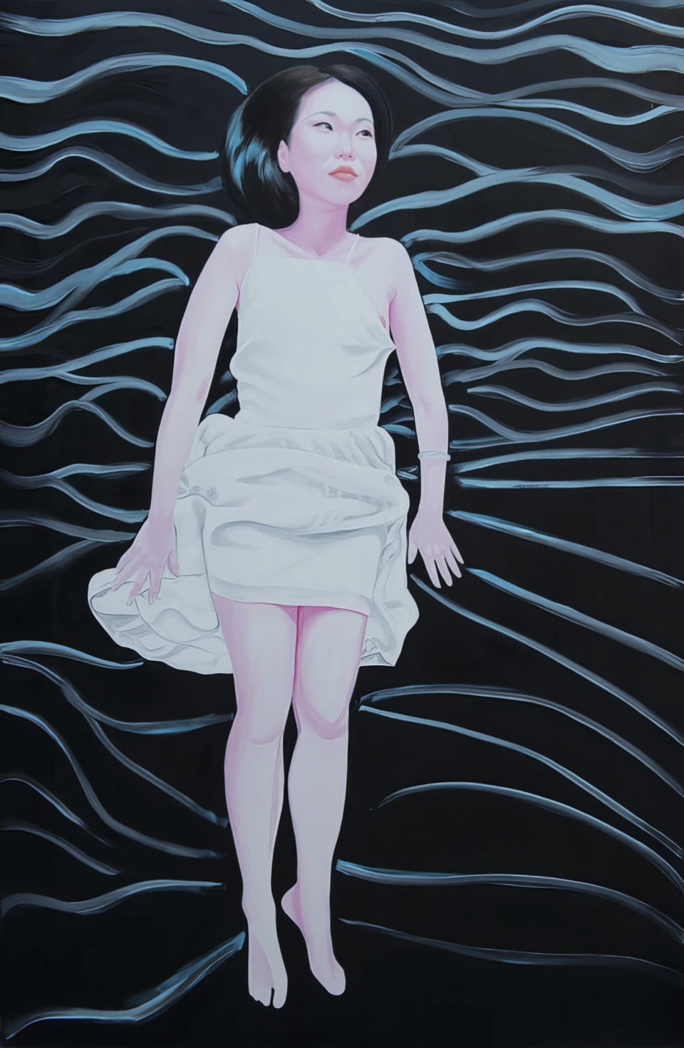 White dress 2015 Huile sur toile oil on canvas 195x130 cm