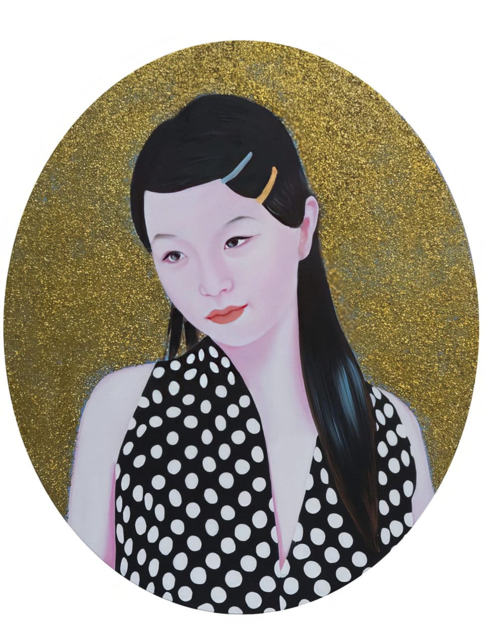 Ziqiao huile et paillettes sur toile oil and glitter on canvas 555x445 cm