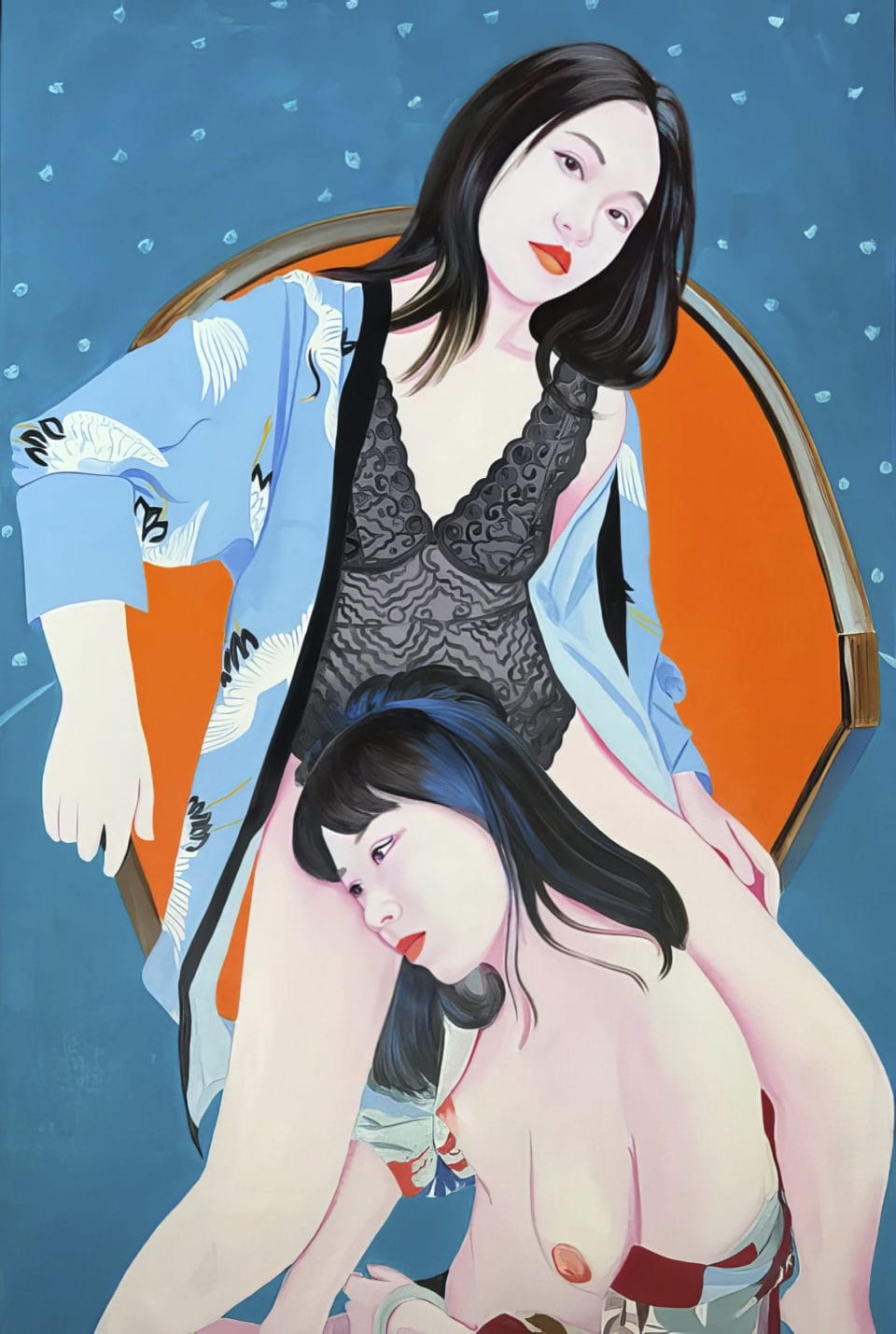 Ziqiu and Lisha huile sur toile oil on canvas 195x130 cm
